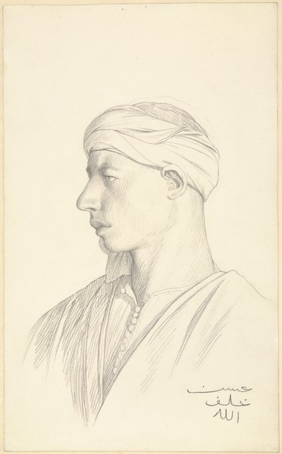 Portret van een Egyptische Fellah door Jean Leon Gerome