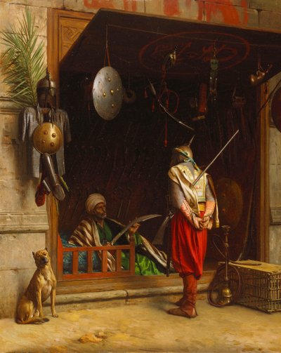 De Wapenmarkt in Caïro door Jean Leon Gerome