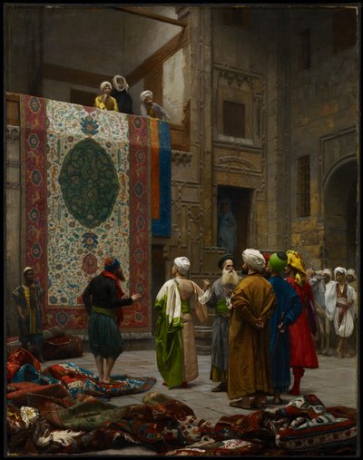 De tapijthandelaar, ca. 1887 door Jean Leon Gerome