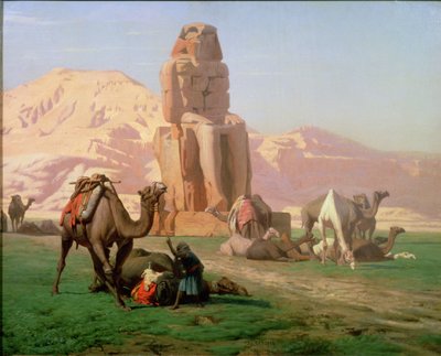 De Kolossus van Memnon, 1857 door Jean Leon Gerome