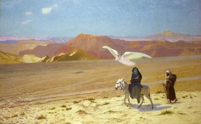 De Vlucht naar Egypte door Jean Leon Gerome