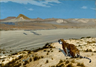 Tijger op wacht, c.1888 door Jean Leon Gerome