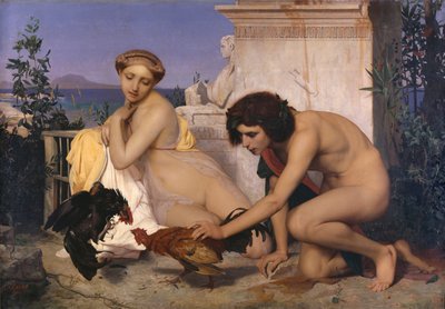 Jonge Grieken Bij een Hanengevecht door Jean Leon Gerome