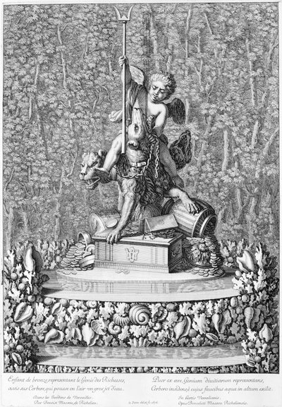 Fontein met de Genius van Rijkdom, Versailles, 1676 door Jean Lepautre