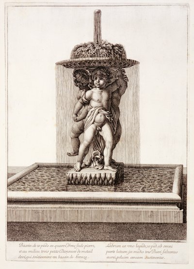 Fontein met drie vergulde dansers in Versailles, 1672 door Jean Lepautre