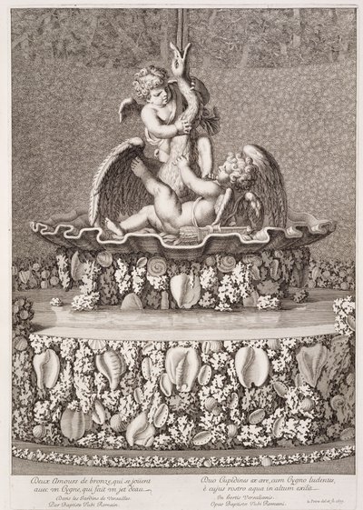 Fontein met twee cupido