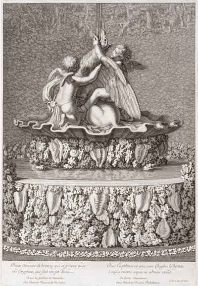 Fontein met twee cupido