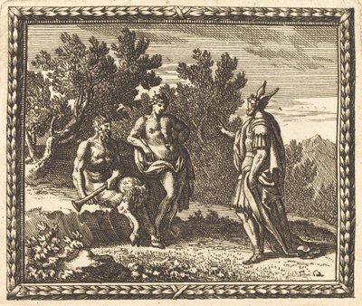 Midas met Apollo en Pan door Jean Lepautre