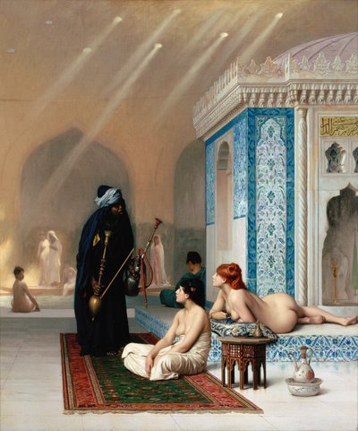 Zwembad in een Harem door Jean Leon Gerome
