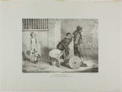 Een paraleytische vrouw, plaat 9 uit verschillende onderwerpen getekend uit het leven en op steen (De Engelse suite) door Jean Louis André Théodore Géricault