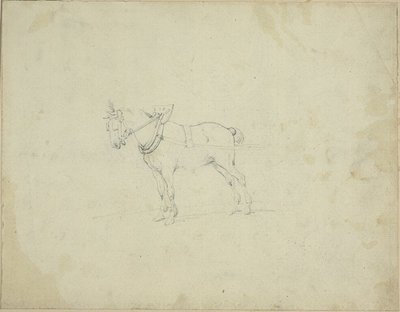 Trekpaard door Jean Louis André Théodore Géricault
