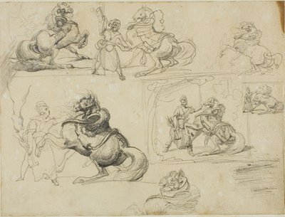Studies door Jean Louis André Théodore Géricault