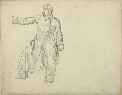 Studie van een artillerist door Jean Louis André Théodore Géricault