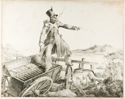 De Artillerie Caisson door Jean Louis André Théodore Géricault