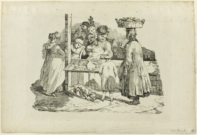 De slapende visboer door Jean Louis André Théodore Géricault