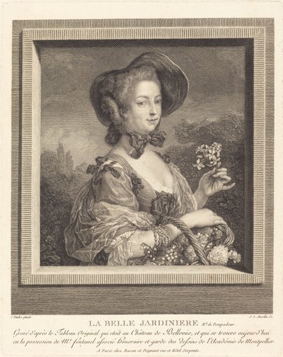 La Marquise de Pompadour en belle jardiniere door Jean Louis Anselin