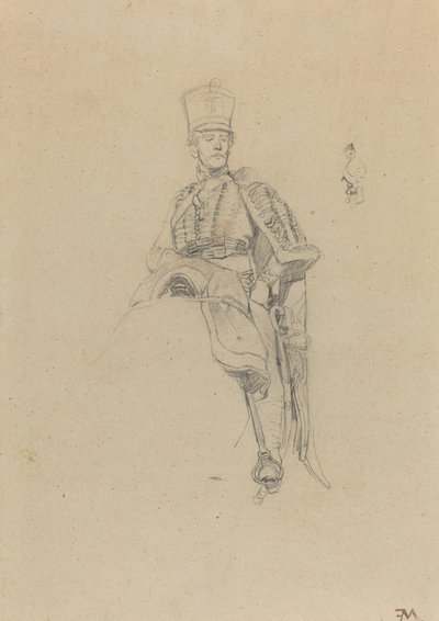 Een Franse Huzaar door Jean Louis Ernest Meissonier