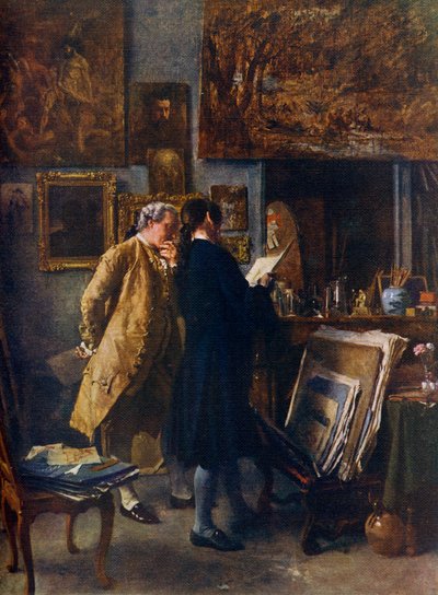 Een Kunstenaar toont zijn Werk, ca. 1850, 1912 door Jean Louis Ernest Meissonier