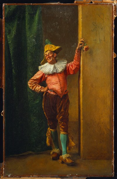 Polichinelle in roze, 1879 door Jean Louis Ernest Meissonier