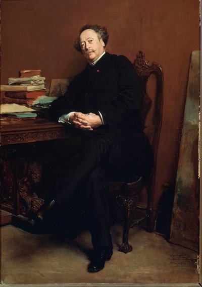 Portret van Alexandre Dumas Jr. in 1877 door Jean Louis Ernest Meissonier