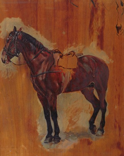 Studie van een paard door Jean Louis Ernest Meissonier