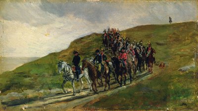 De Voorhoede van een Leger door Jean Louis Ernest Meissonnier