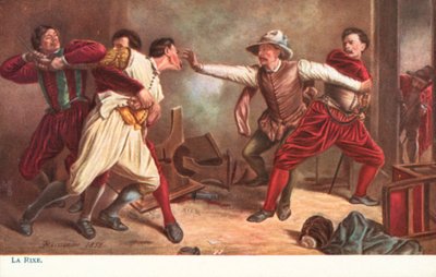 De Ruzie door Jean Louis Ernest after Meissonier