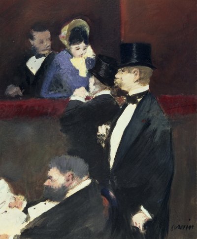 Een loge in de opera, c.1880 door Jean Louis Forain