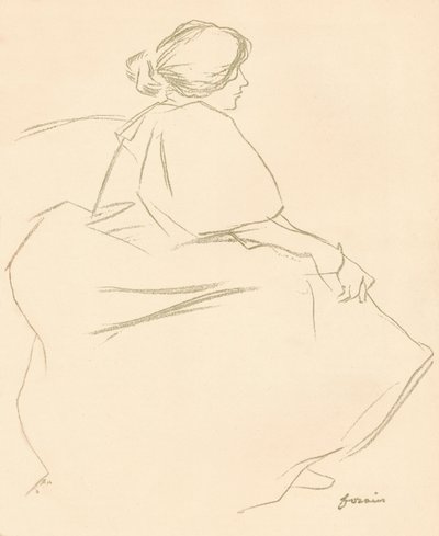 Een studie in krijt, ca. 1872-1898, 1898 door Jean Louis Forain