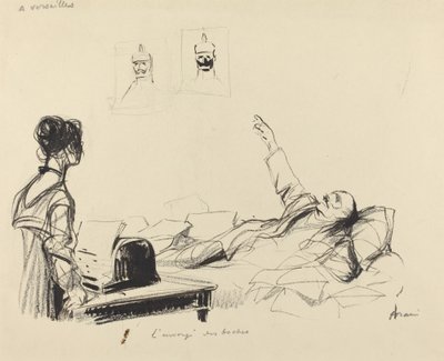 In Versailles. De Boodschapper van de Duitsers door Jean Louis Forain