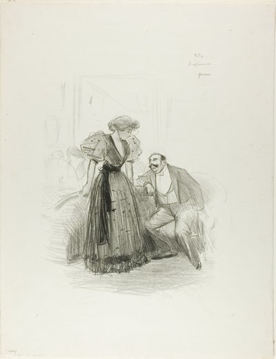 Op een avondfeest door Jean Louis Forain