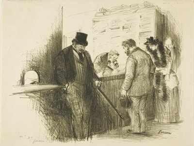 Bij de deurwaarder door Jean Louis Forain