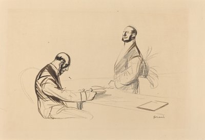 Op de Conferentie, ca. 1919 door Jean Louis Forain