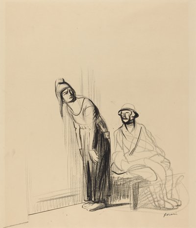 Op de Vredesconferentie, ca. 1919 door Jean Louis Forain