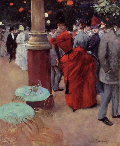 In de openbare tuin, ca. 1884 (olie op doek) door Jean Louis Forain