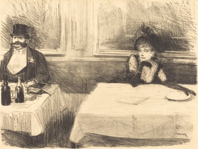 In het restaurant door Jean Louis Forain