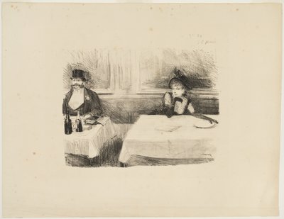 In het restaurant door Jean Louis Forain