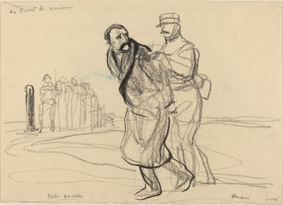 Aan het Front van Vincennes. Bolo pacha, ca. 1914-1919 door Jean Louis Forain