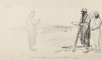 Aan het front van Champagne - De laatste gebeden, ca. 1914-1919 door Jean Louis Forain