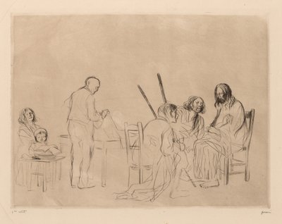 Voor het Avondmaal in Emmaus door Jean Louis Forain