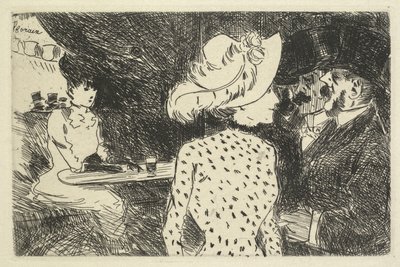 Caféscène door Jean Louis Forain