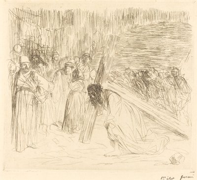 Christus Draagt het Kruis (vijfde plaat) door Jean Louis Forain