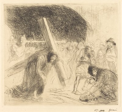Christus Draagt het Kruis (zevende plaat) door Jean Louis Forain