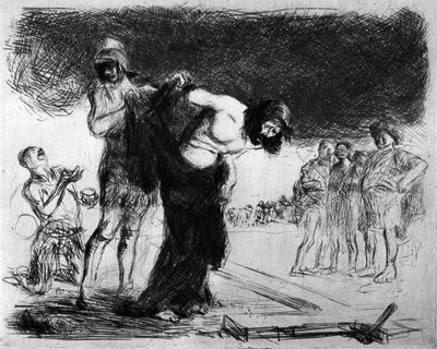 Christus wordt van zijn kleding ontdaan door Jean Louis Forain
