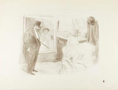 Kleedkamer danser, tweede plaat door Jean Louis Forain