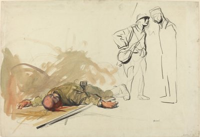 Dode Duitse Soldaat, ca. 1914-1919 door Jean Louis Forain