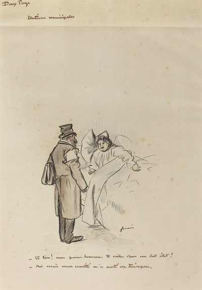 Gemeenteraadsverkiezingen, ca. 1897 door Jean Louis Forain