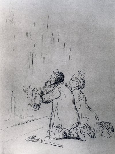 Smeekbede voor de grot, 1925 door Jean Louis Forain