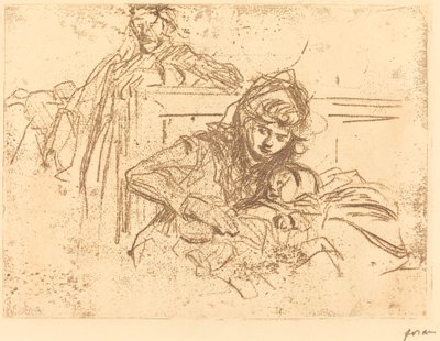 Bewijs bij de Hoorzitting (eerste plaat) door Jean Louis Forain