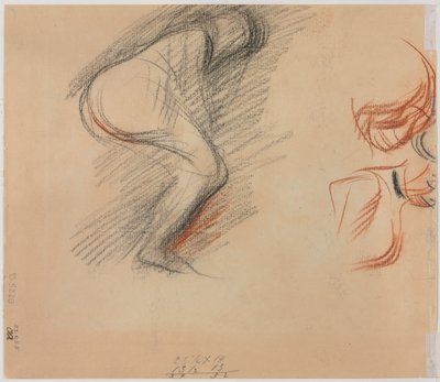 Figuren schetsen (verso) door Jean Louis Forain